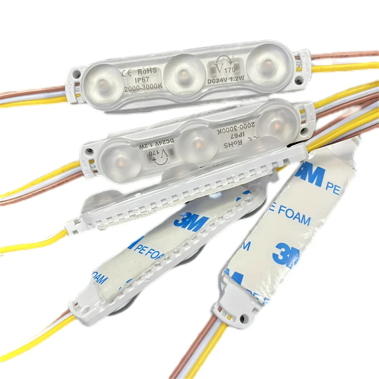 12V 3 светодиодный знак по модулю Объектив smd 2835 подсветка Инжекционный модуль