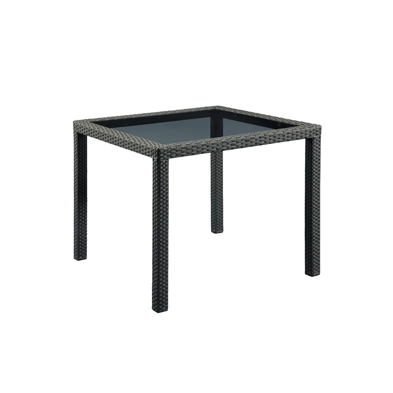 2020 New design outdoor aluminum tube rattan table and chairs  suirattan table for a garden and seaside vacation