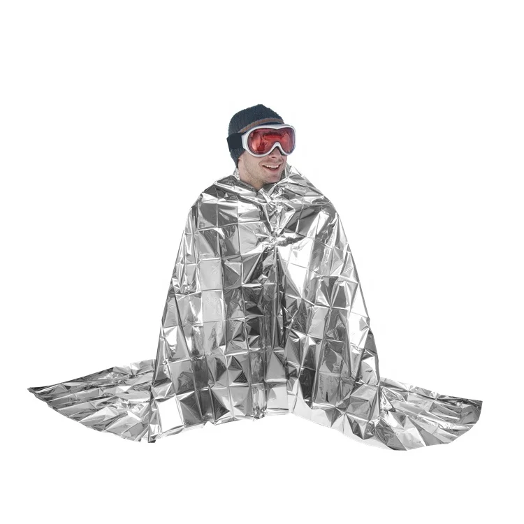 High quality folding life saving outdoor survival 160*210cm film emergency blanket