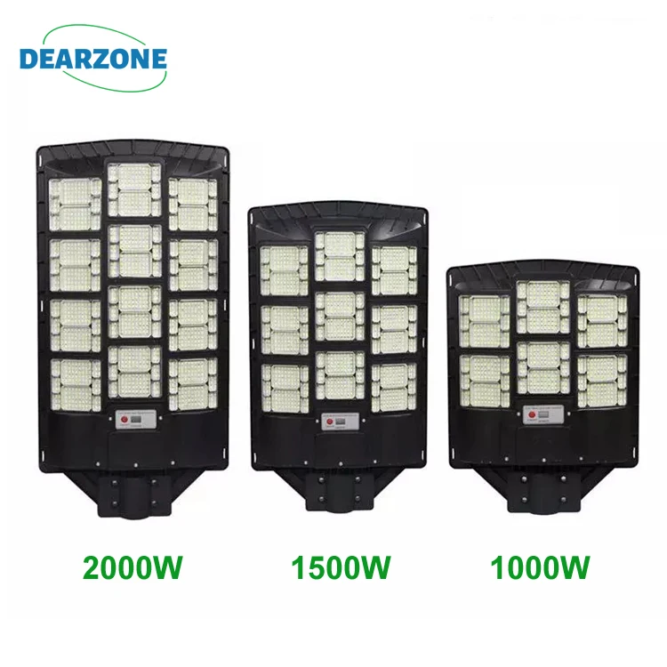 Waterproof LED Street Light 1000w 1500w 2000w 30AH  Powerful 12H Street Solar Light Street Solar Lights Outdoor Patio