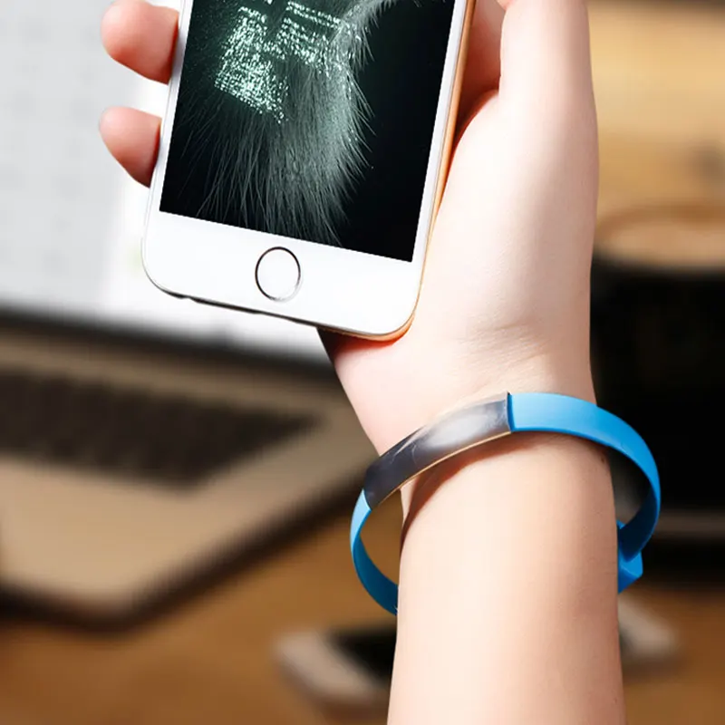 2.4A TPE Bracelet USB Cable Fast Charger Short USB C Cable 22cm Type C Charging Bracelet Cable