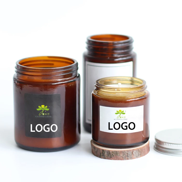 private label custom home decoration healing used luxury glass candle jars soy wax scented candles with lid