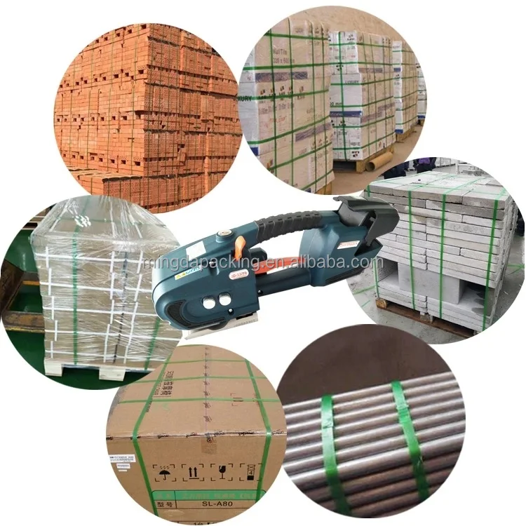 Two Battery Powered Heat Portable Plastic Band Polyester Packing Strap Wire Strapping Tools For PP