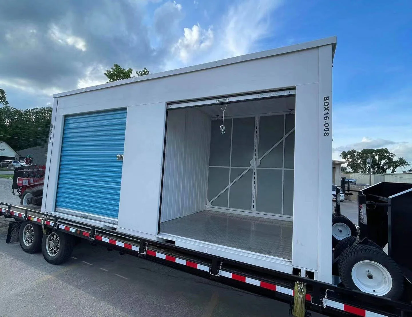 steel material prefab assemble stackable foldable mobile container self storage portable storage