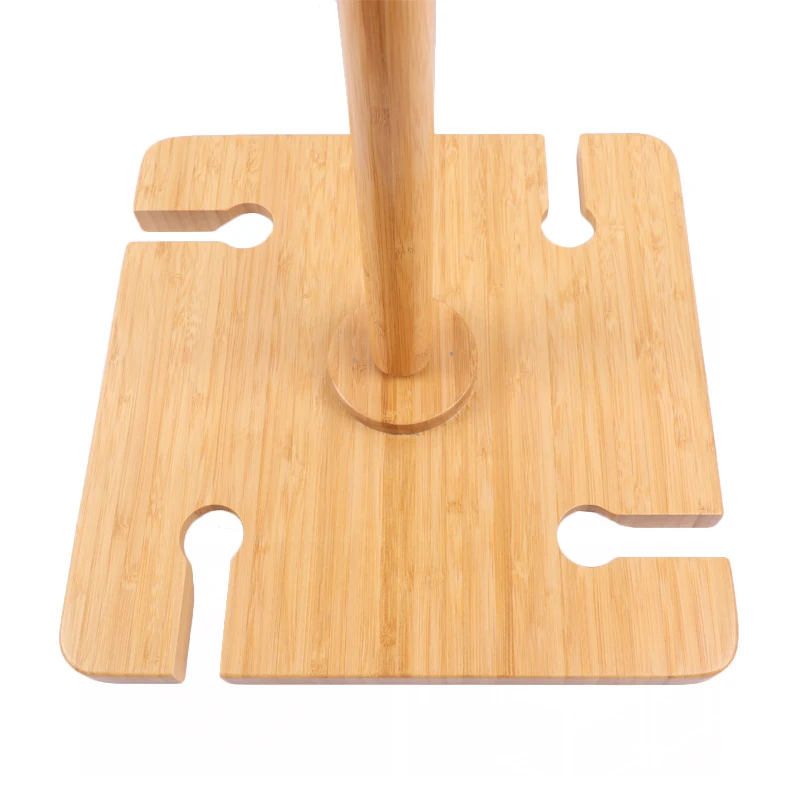 eco-friendly bamboo portable small  outdoor tables dining tables with wine glass holder