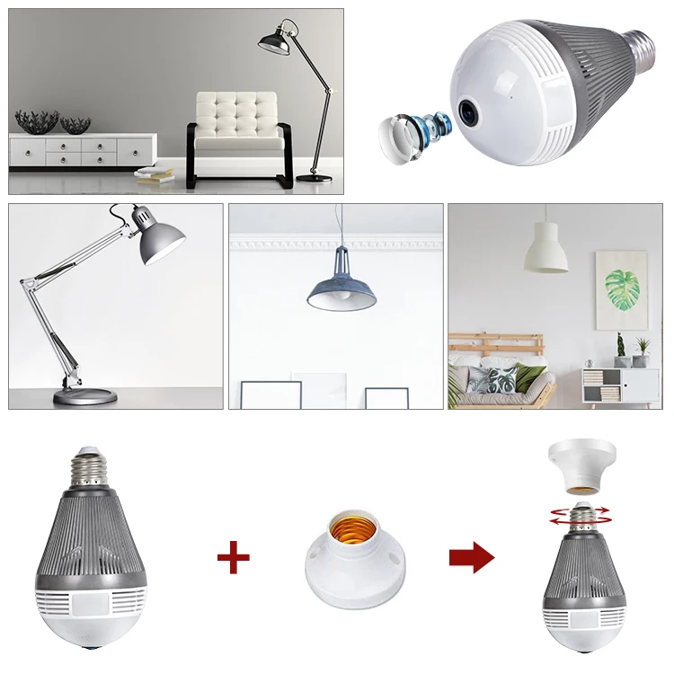 Small IP Mini Spy Street P2P 3MP Surveillance Technology HD Infrared Wireless Auto Home 1536P Bulb CCTV Camera