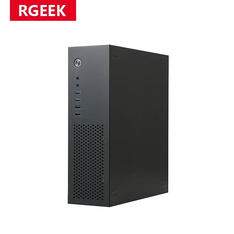RGEEK A10 Desktop Mini ITX mATX Computer Case Micro ATX Mini PC Cabinet, Support Small 1u Flex Power Supply