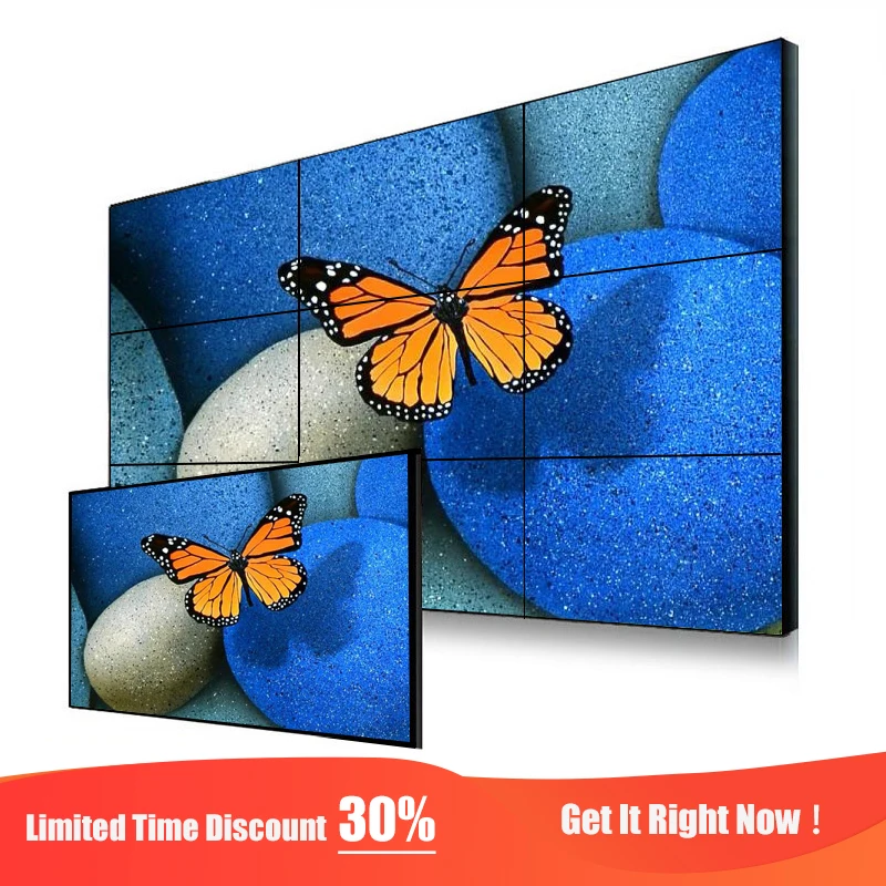 й профессиональный видео стены решения 65 дюймов 4 к ультра узкий Безель бесшовные ЖК видеостены 3,5 мм 3x3 ЖК видео стены экран