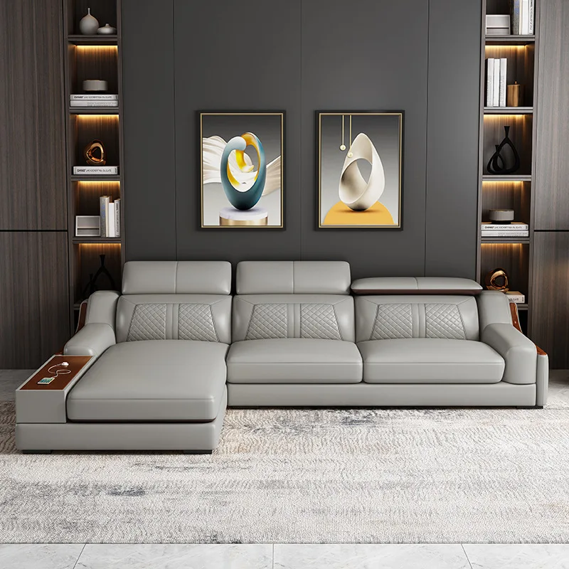 Explosive new product modern  sofa home living room adjustment functional leather sofa couch recline for hotel villa apartment