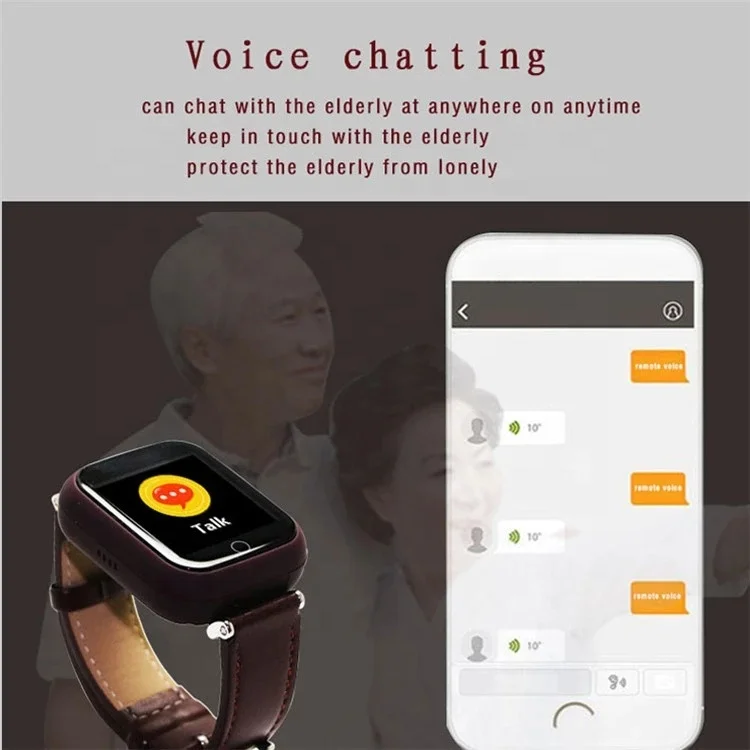 High quality smart watch phone for elderly sos emergency +GPS positioning / contact with parents easily Android /IOS system