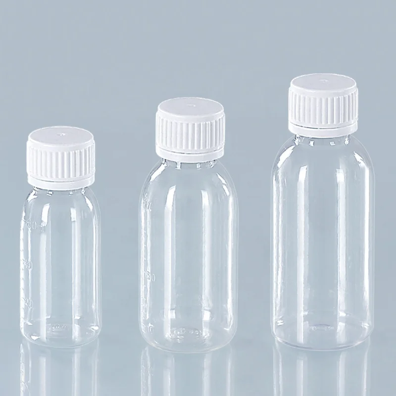 60ml PET white Clear Plastic Cough Syrup Bottle Oral Liquid Bottle