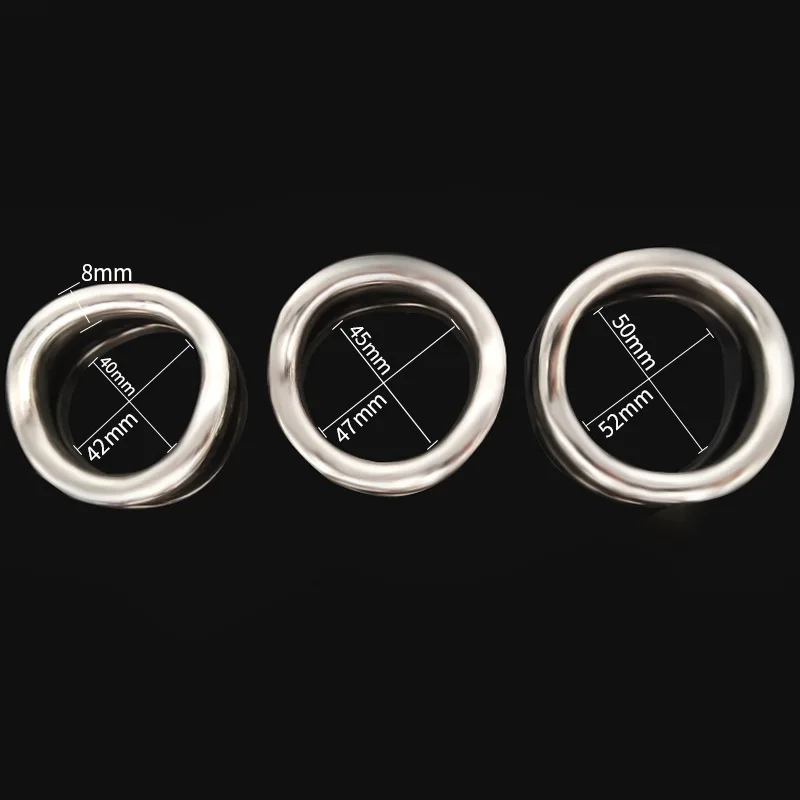 FRRK 304 stainless steel Curved cock penis ring sex products metal cock and ball rings for man
