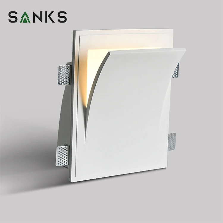 Professional Design Commercial Lighting Dimmable 9W E14 Frameless Double Open Led Gypsum Lamp