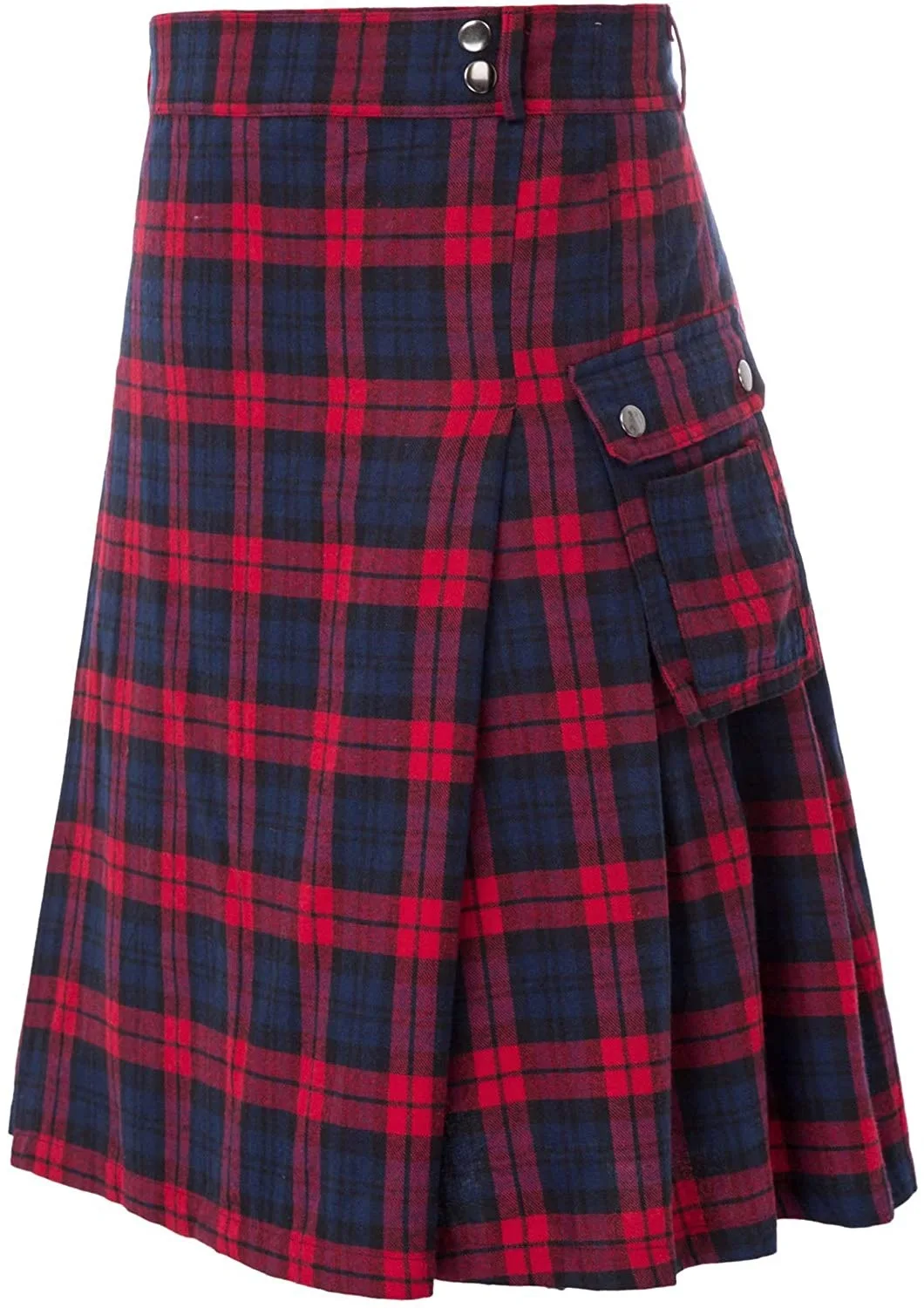 Kilts for Men, Utility Kilt, 100% flax Hybrid Kilt, Modern Box Pleated Tartan Traditional Mens Kilt