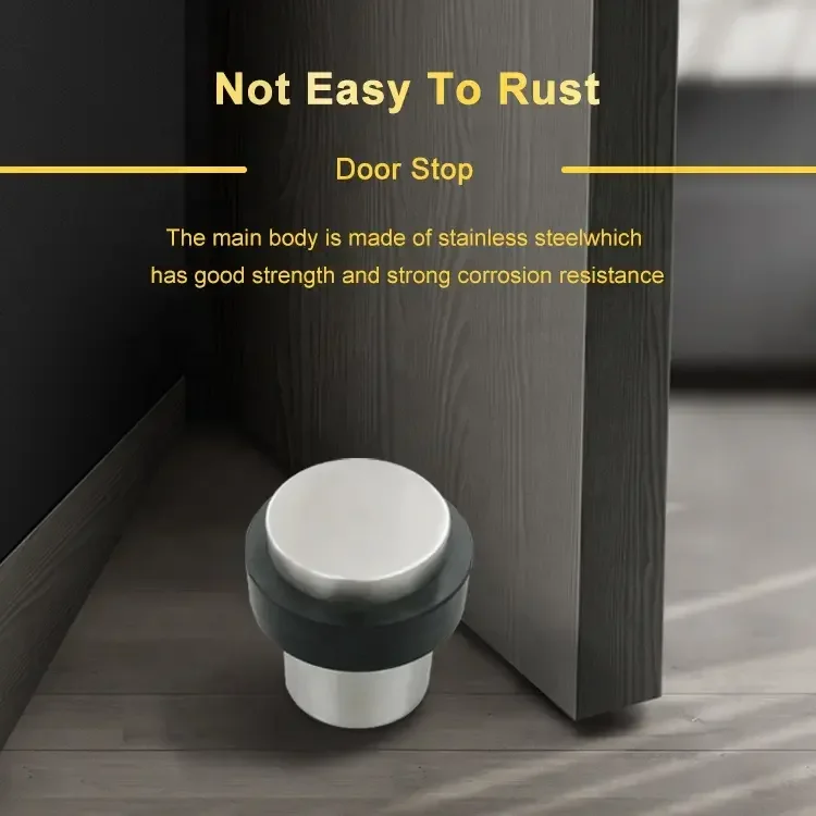 Factory Bestseller Hardware 304 Stainless Steel Door Mounted Door Stopper Wall For Bathroom
