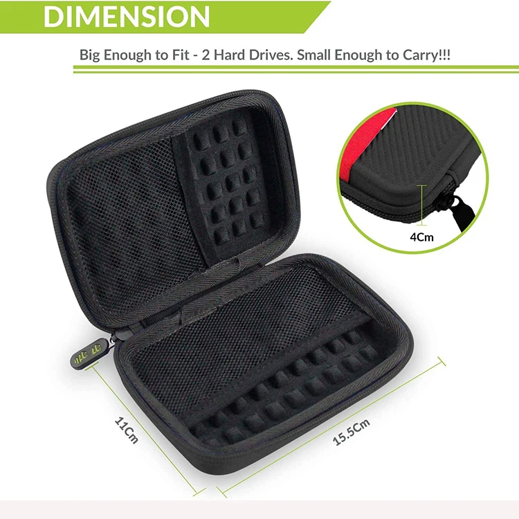 Hard Drive Case External Drive Storage Carrying Bag EVA Hard Carrying Case for Power Bank