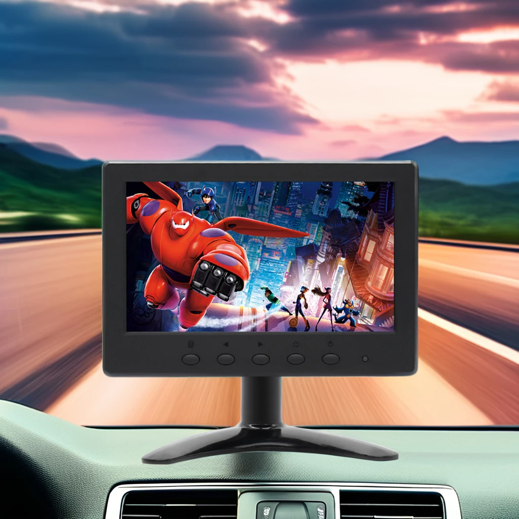Лидер продаж 7-дюймовый автомобильный монитор заднего вида 1024*600 видеомонитор с IPS-панелью