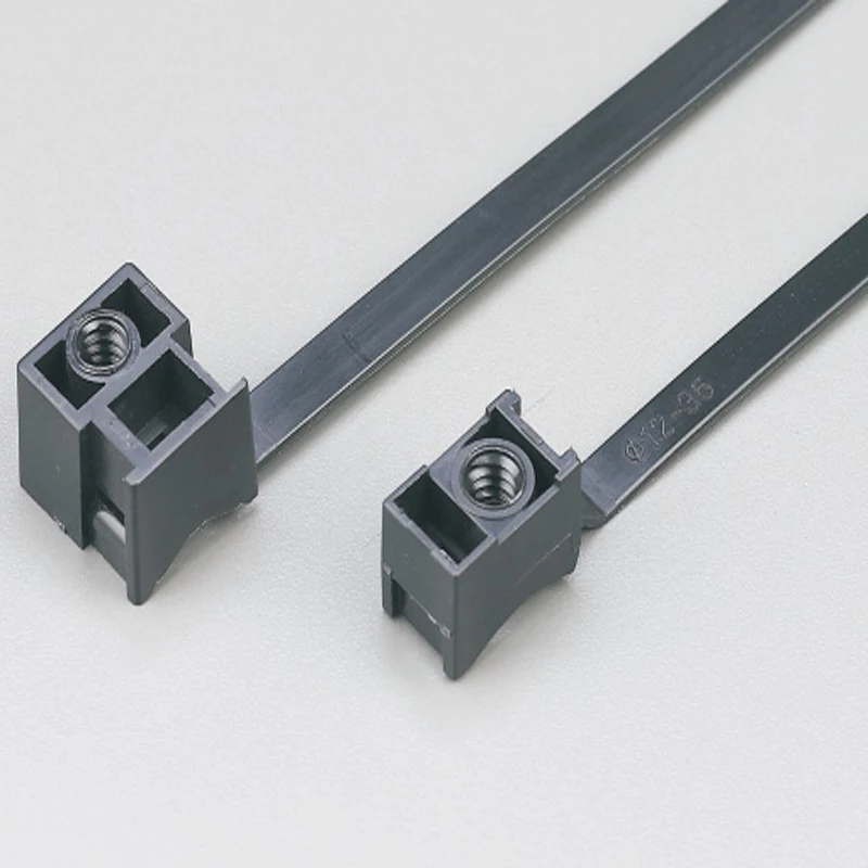 Good Quality Black Fastening Plastic Tie Straps Saddle Mounting Cable Ties