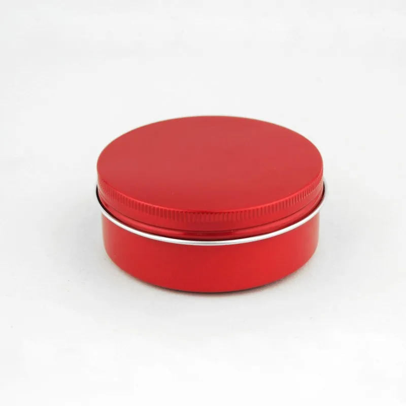 100g 4oz Decorative Aluminum round Tin container red color tin cans for candles