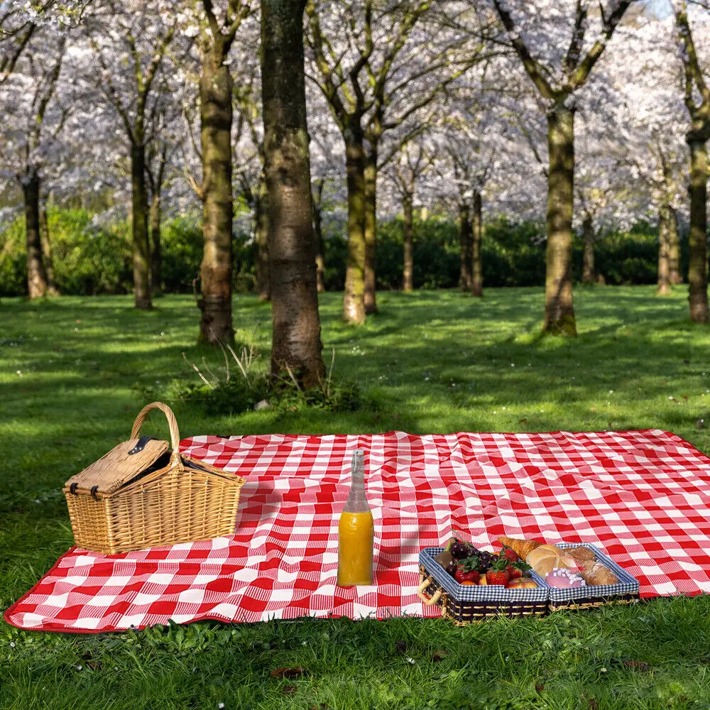 Outdoor picnic mat thickened waterproof Spring ride seat floor camping mat ins picnic cloth beach mat