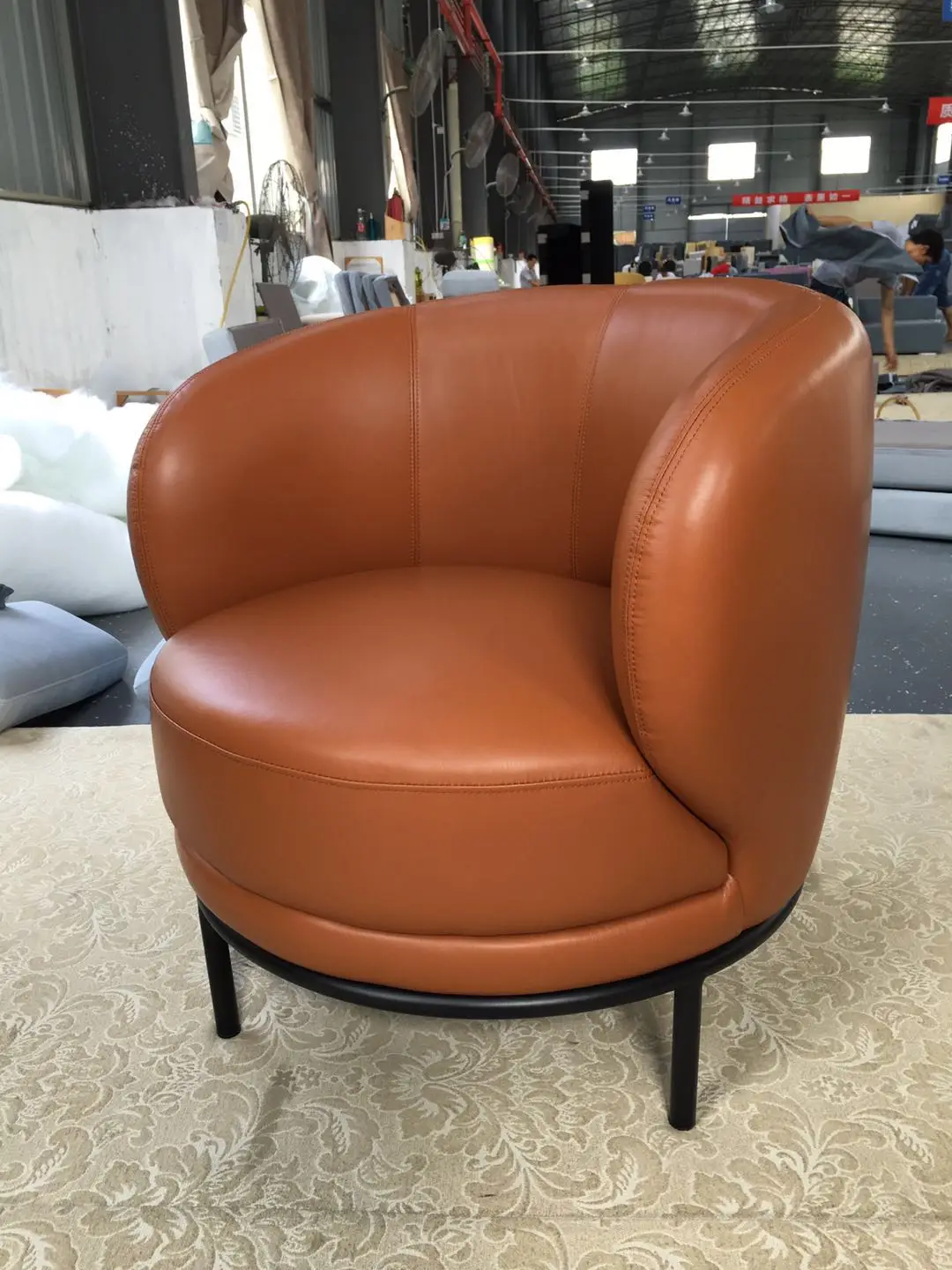 Round chair with round ottoman for bed room or  Living Room Furniture