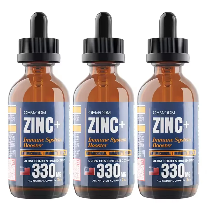 OEM/ODM Wholesale Dietary Supplement Zinc Vitamin C Immune Support  Immune Support & Immunity Boost Zinc Liquid Drops
