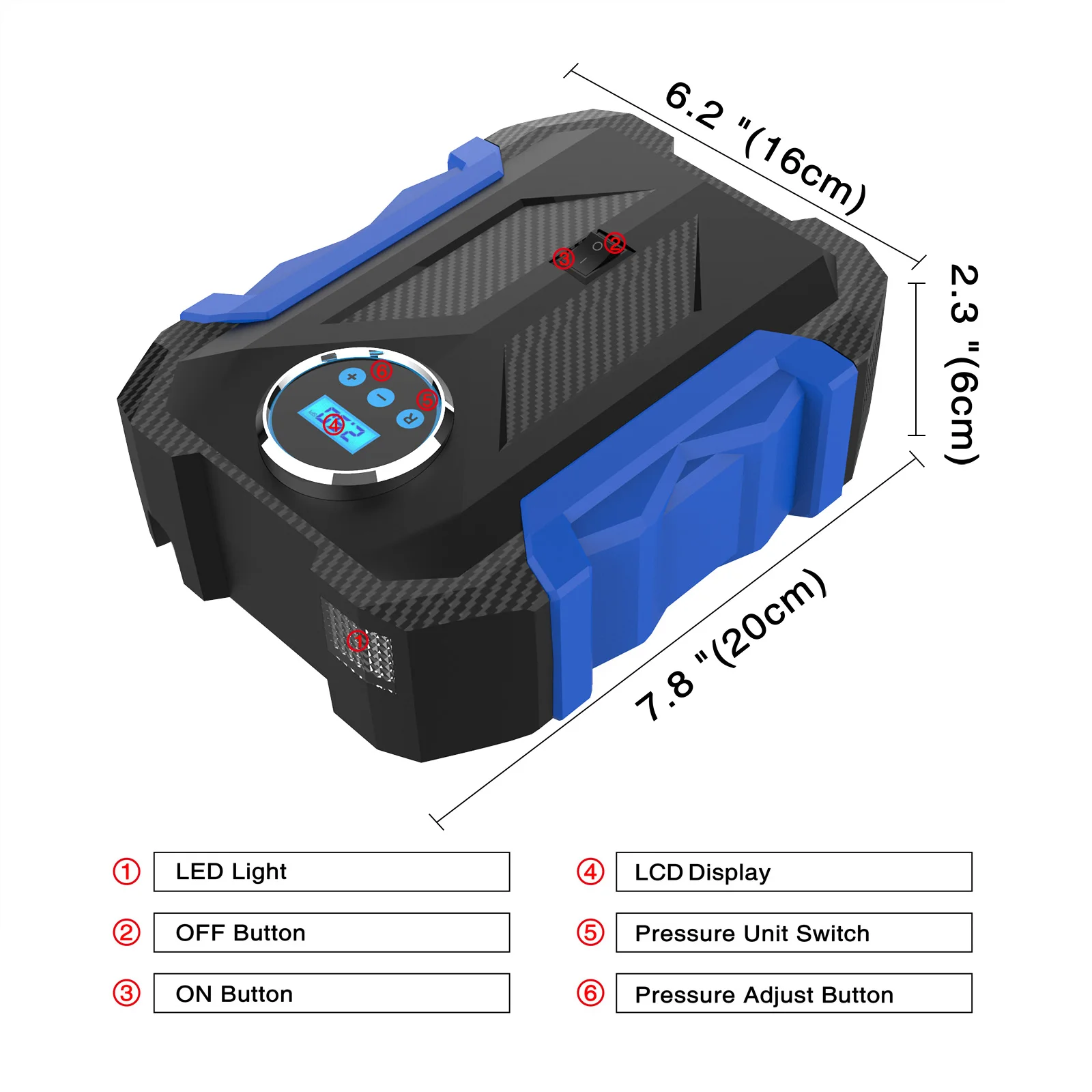 Digital Display 150PSI Tire Inflator Portable Air Pump for Car Motorcycle Bike Automatic Air Compressor