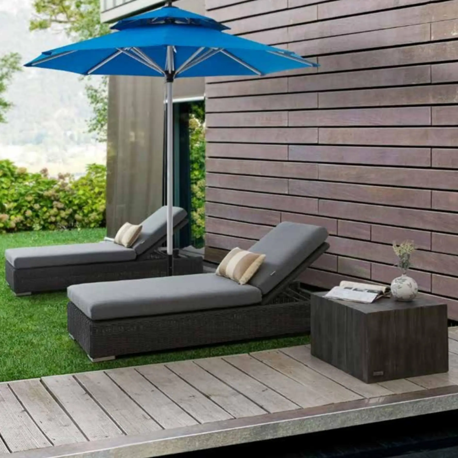 New Design Wicker Garden Outdoor Patio Conversation Sofa Set Cheap Rattan Furniture