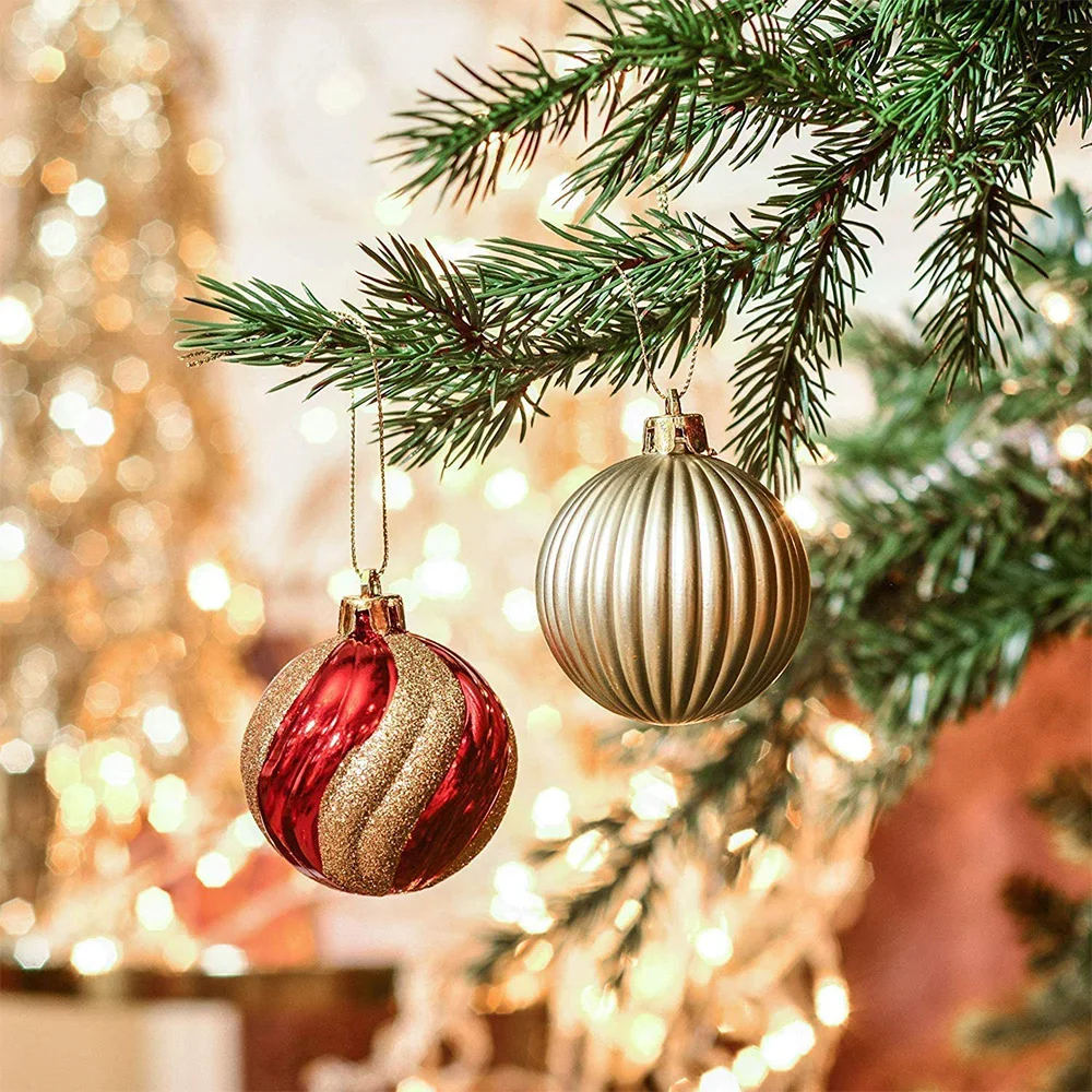 
Clear plastic christmas ball ornaments decoration spheres Red christmas ball set OEM christmas bauble / ball 