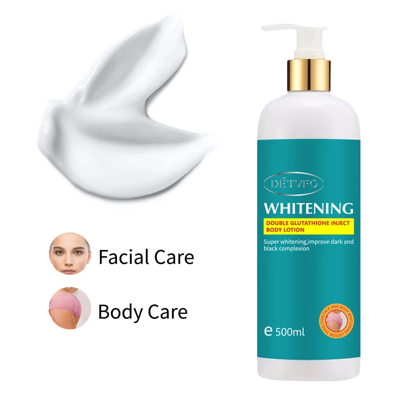 New Face Double Inject Body Lotion 500ml Private Label Black Skin Whitening Body Cream Strong Bleaching Body Lotion