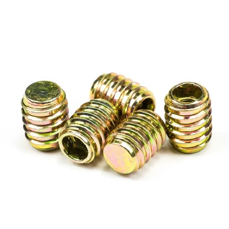 Furniture Hardware Insert Nut Zinc Alloy Blind End Hex Socket Threaded Insert Nuts