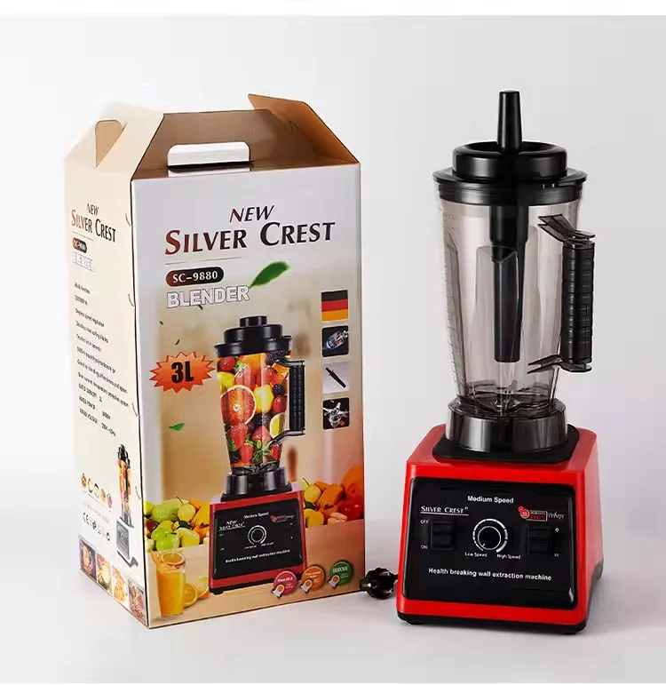 2 In 1 Blender Double Cup 8000w Strong Power 3l 9525 Motor Silver Crest Double Cup Blender For Home