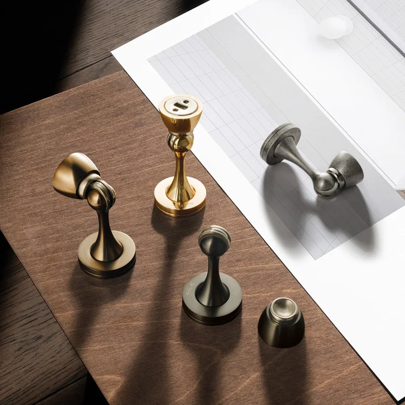 Modern style strong magnetic stainless steel door stopper used for windproof door bumpers in hotel bedrooms