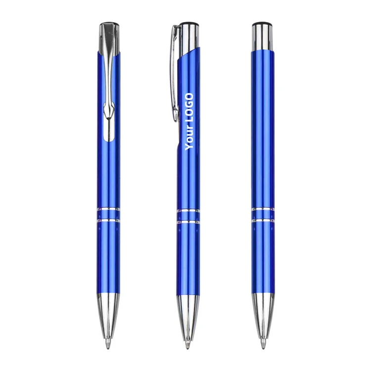 High Quality Multi-color Aluminum Advertising Business Pen Metal Ball Pen with logo Printing High Quality