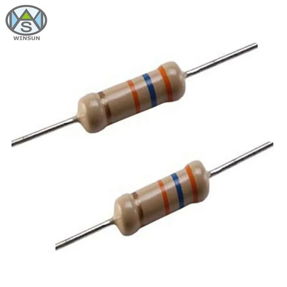 1/8W 1/4W 1/2W 1W 2W 3W 5W Fixed Carbon Film Resistor For Filters
