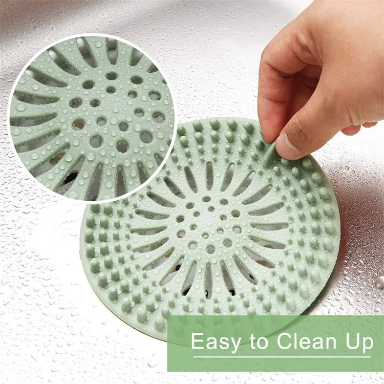 Silicone Hair Catcher Shower Drain Cover Protector Bathtub Hair Stopper Strainer for Bathroom Tub Kitchen Sink Silicon Colanders