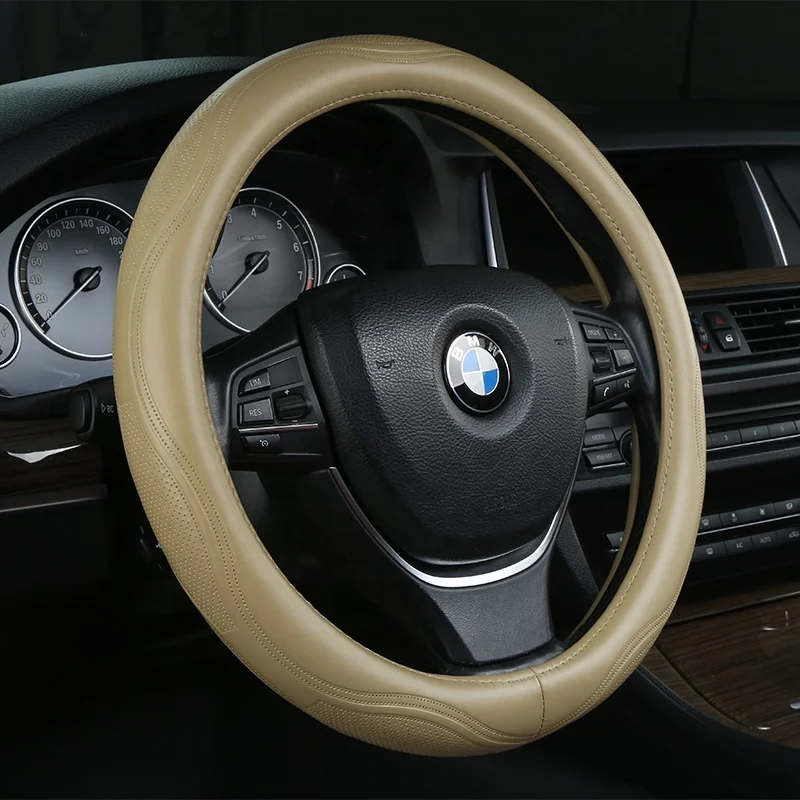 Factory Wholesale Fashion Hot Sell Car accessories Universal luxury steering wheel cover leather