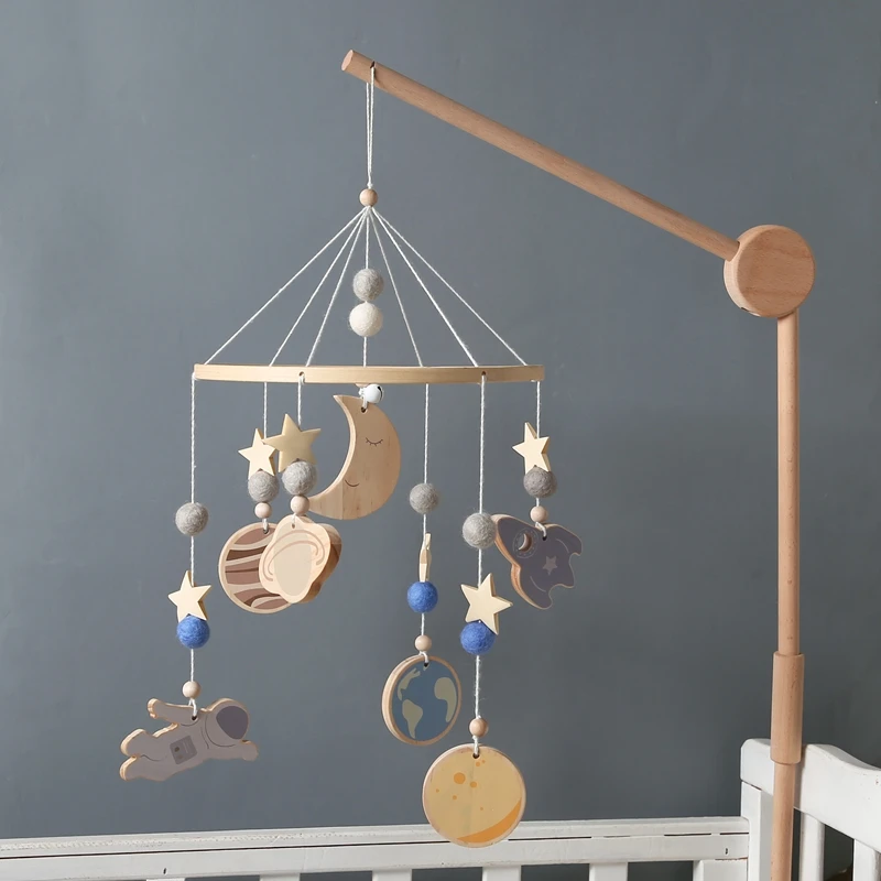 New Handmade Hanging Toys Nursery Baby Mobile Felt baby Crib Mobiles Astronaut