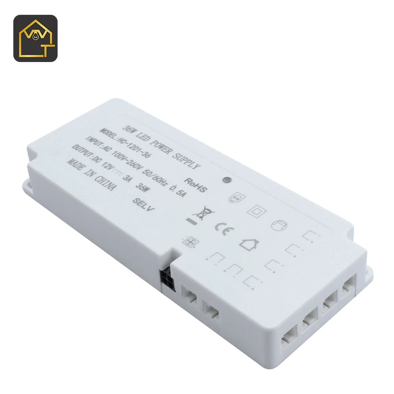 Dc12-24 3A 1.5M Wire Lead Led Driver Led Power Supply 36W Use For Cabinet Wardrobe