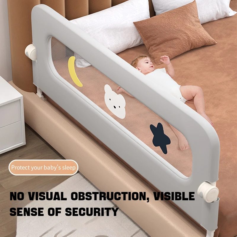 Folding Steel Baby Bed Rail Child Safety Products Protective Bed Fence