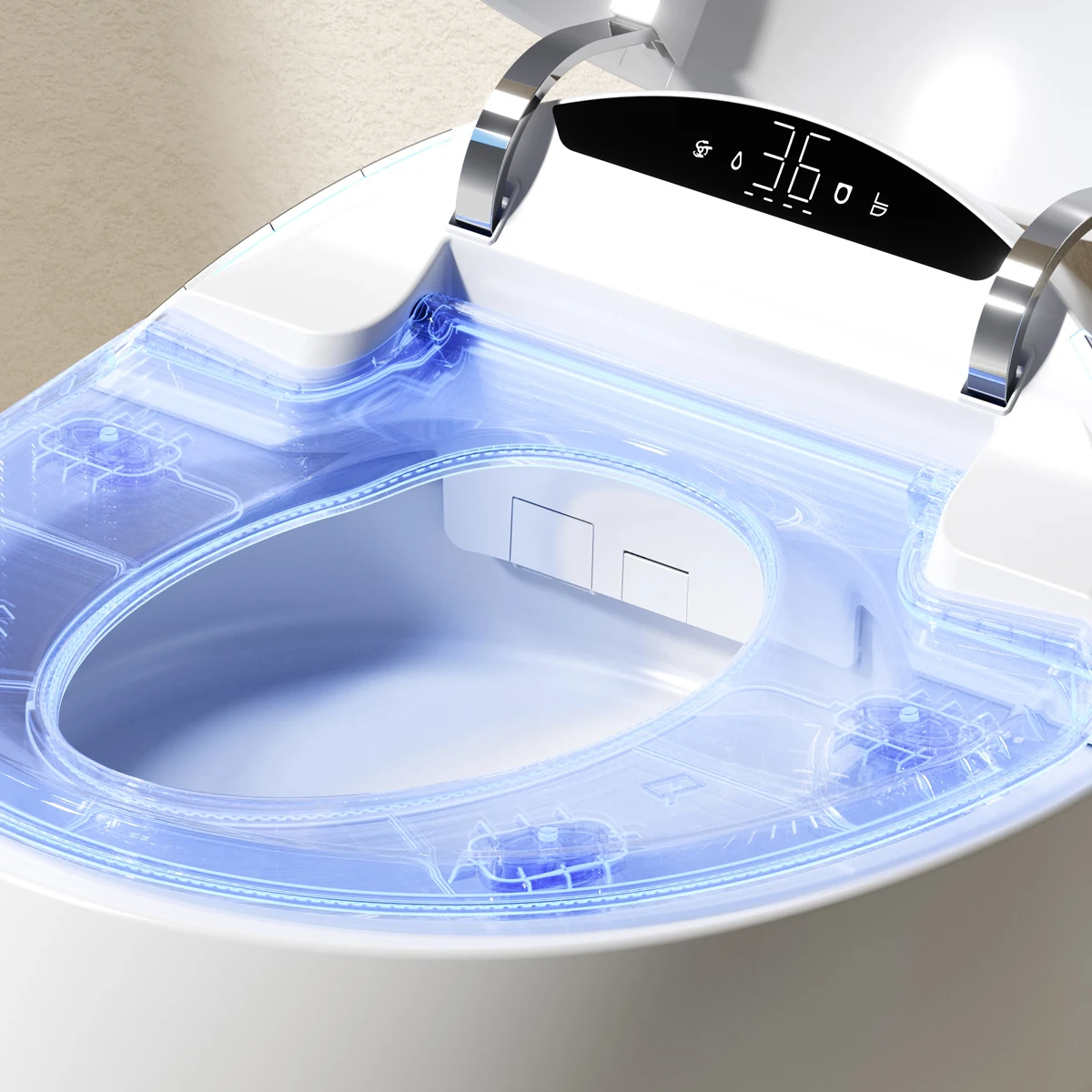 Joynfortune NEW ultrashort automatic egg design shaped toilet ceramic electric smart intelligent wc bowl sunken tank for hotel