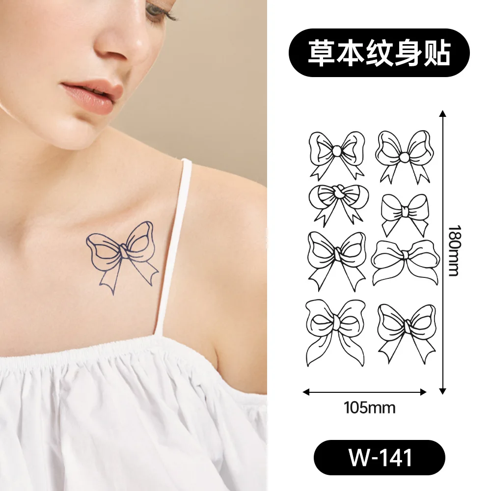 The latest small fresh herbal juice tattoo for men and women flowers tattoo one-time semi-permanent