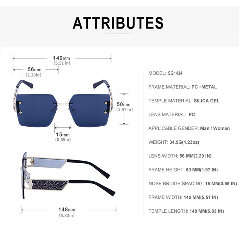 2023 Oversized Square Sunglasses Men Luxury Brand Metal Frame Y2k Glasses Fashion Sun Glasses Jelly Designer Sunglasses Women