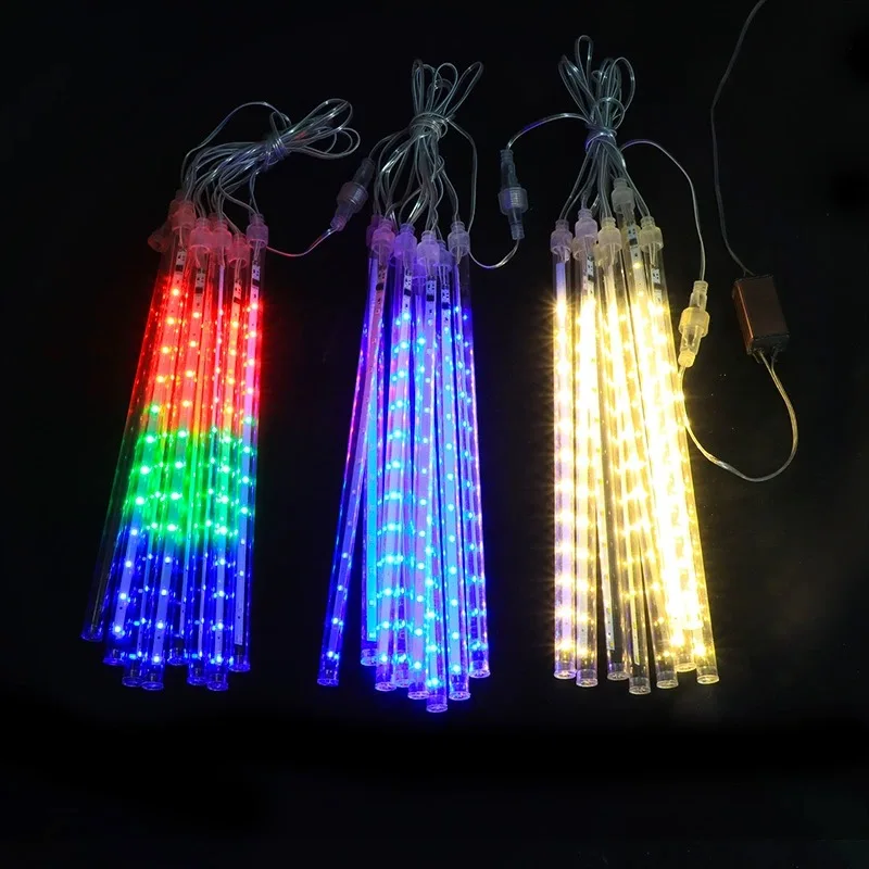 LED meteor shower lights Christmas decorative lights outdoor waterproof meteor shower flowing lights