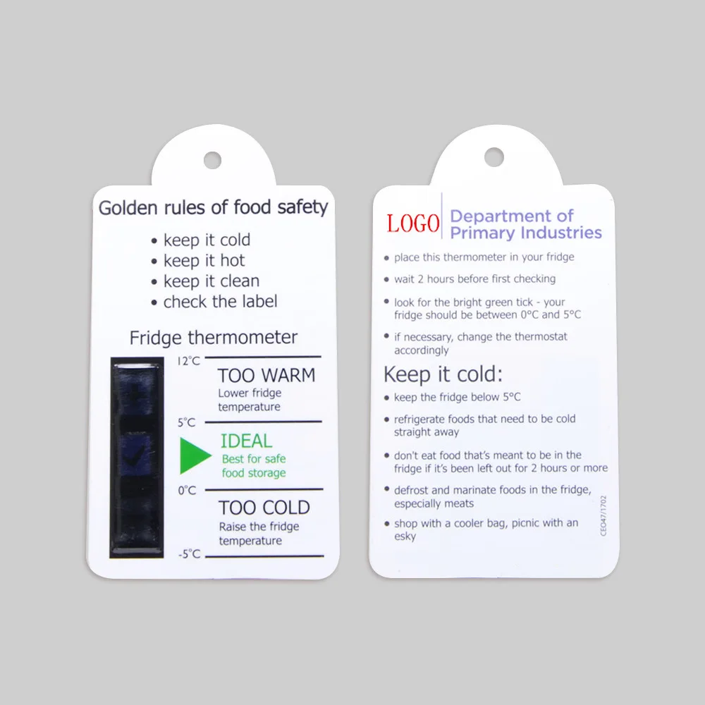 Customized Soft Magnetic Refrigerator Thermometer Indoor Environment Temperature Measurement Thermometer Card
