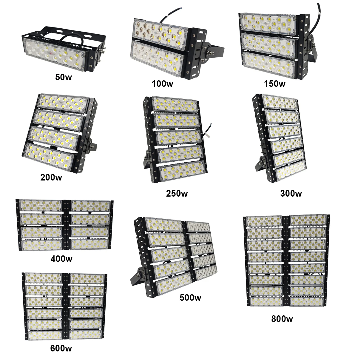 Ip65 waterproof outdoor lighting energy saving garden stadium aluminum 100w 200w 250w 300w 400 watt 600w 800 watt led flood lamp