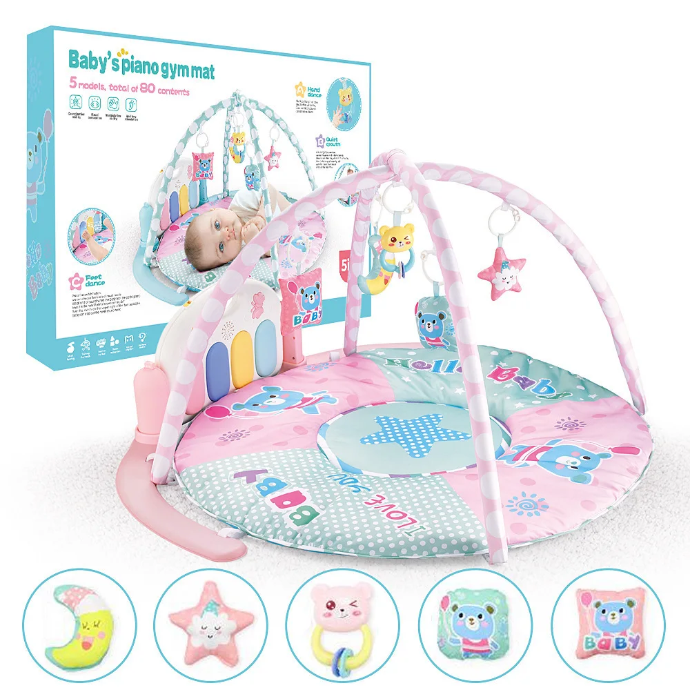 Newest 2023 baby fitness piano OEM/ODM Smart Stages Learning Play Mats with 80 Songs