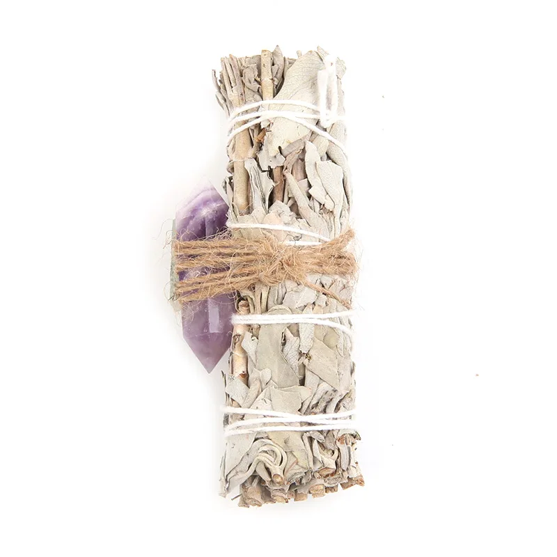 California White Sage Grass Peru Holy Wood Crystal Original Stone Aroma Stick Indoor Purification Yoga Meditation Aroma