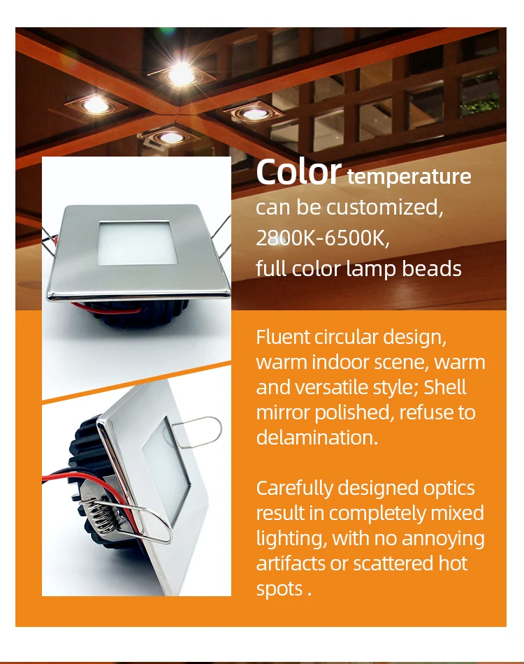 Haoyun original manufacture round modern  LED Recessed Round Ceiling Light For Boat Marine down light