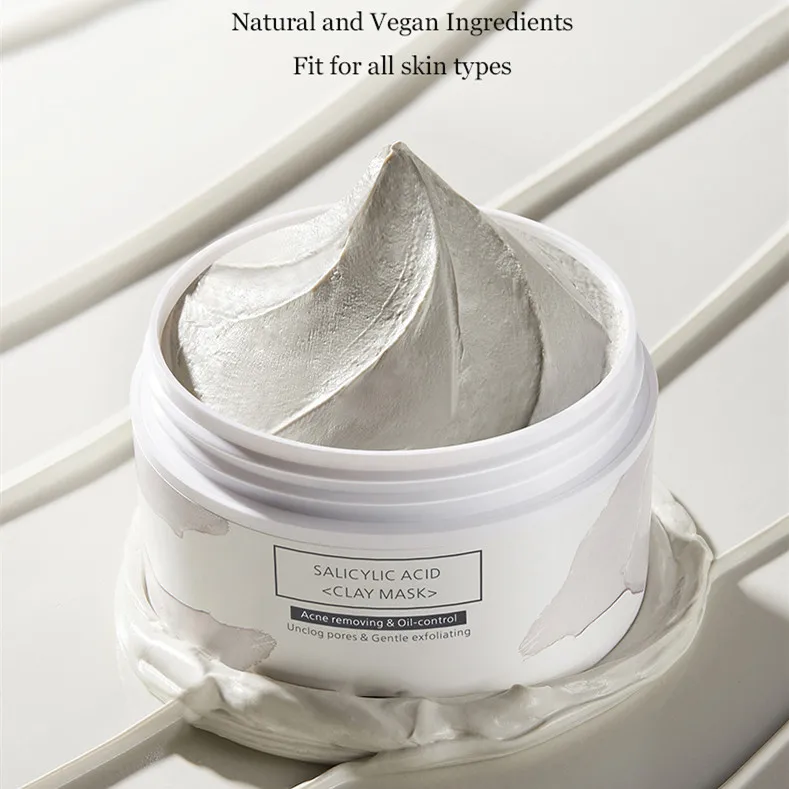 OEM Beauty Skin Care Salicylic Acid Mud Mask Anti Acne Oil-control Deep Pore Cleansing Private Label Clay Mask